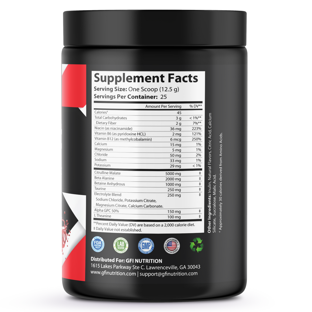 Pump Non-Stim Pre-Workout Cherry Blast 312g w/ Natural Flavor