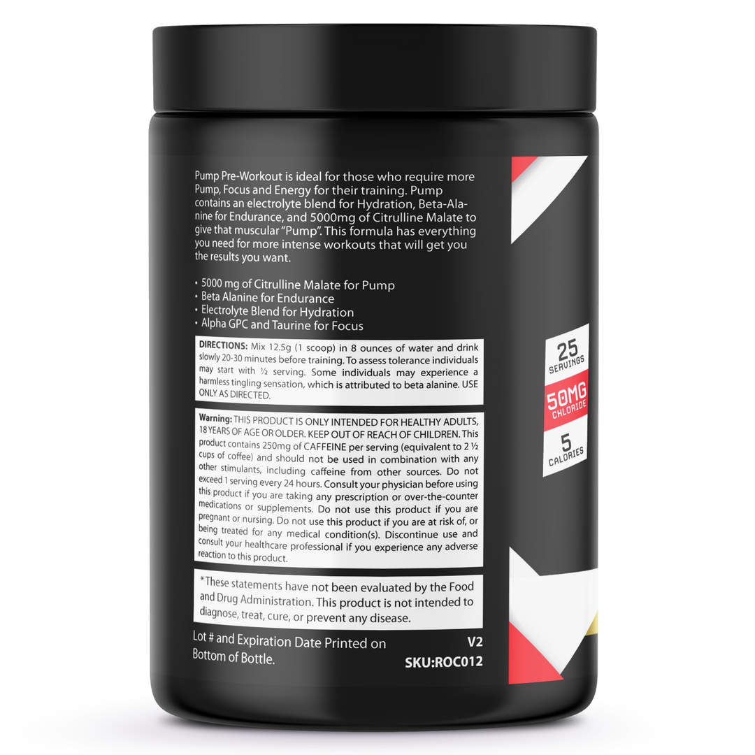 Pump Pre-Workout Citrus Blast 312g w/ Natural Flavor