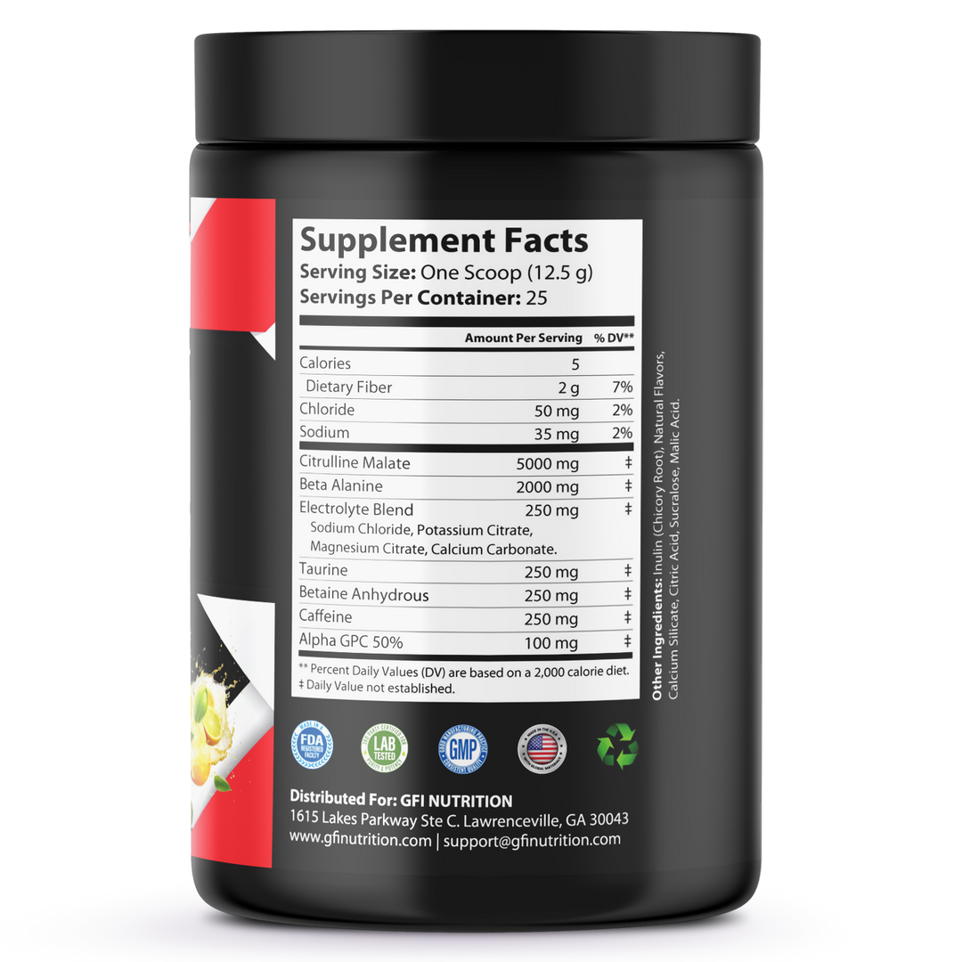 Pump Pre-Workout Citrus Blast 312g w/ Natural Flavor