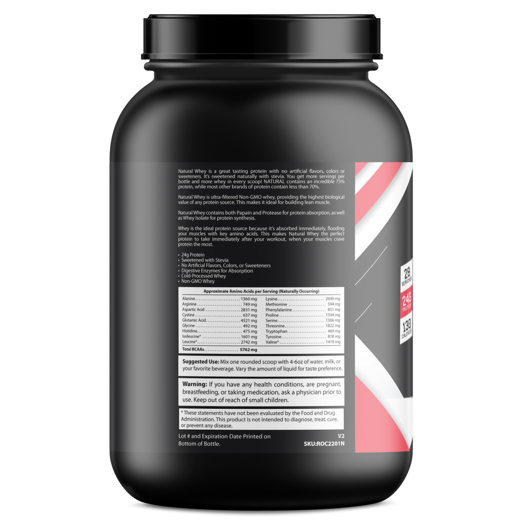 2lb Whey Armor Natural Protein Chocolate w/Stevia & Natural Flavor Non-GMO