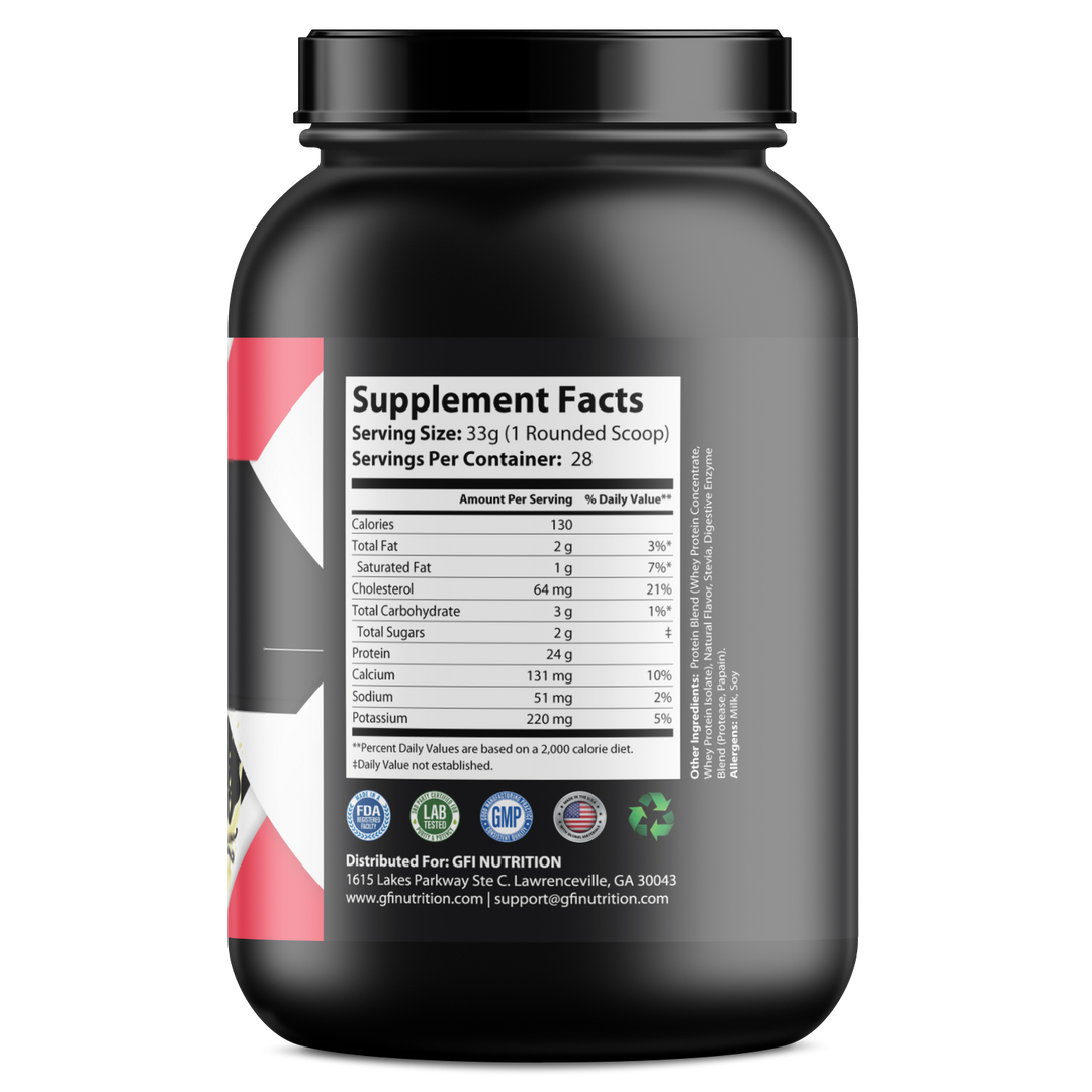 2lb Whey Armor Natural Protein Vanilla w/Stevia & Natural Flavor Non-GMO