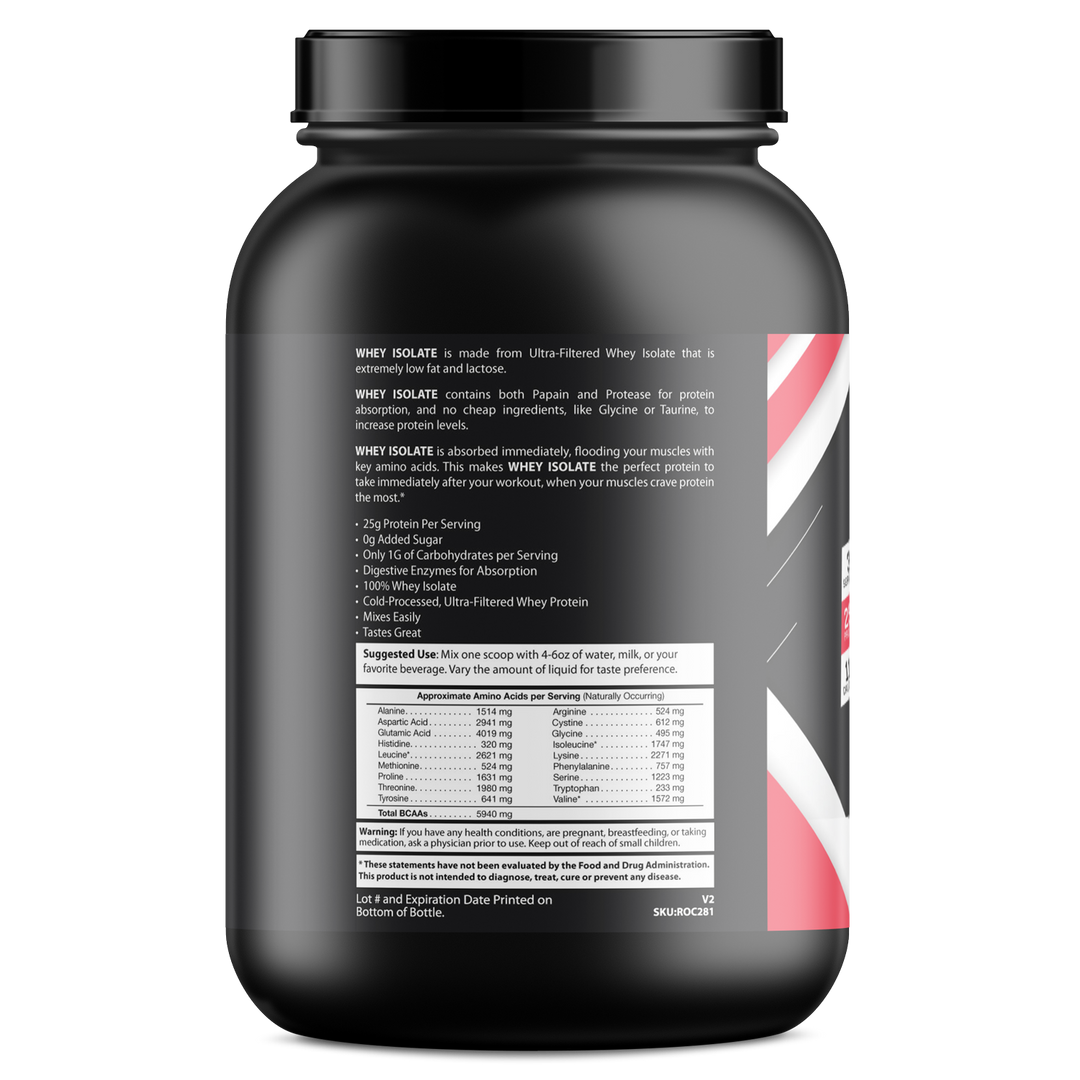 2lb 100% Whey Isolate Chocolate – 31 serv.