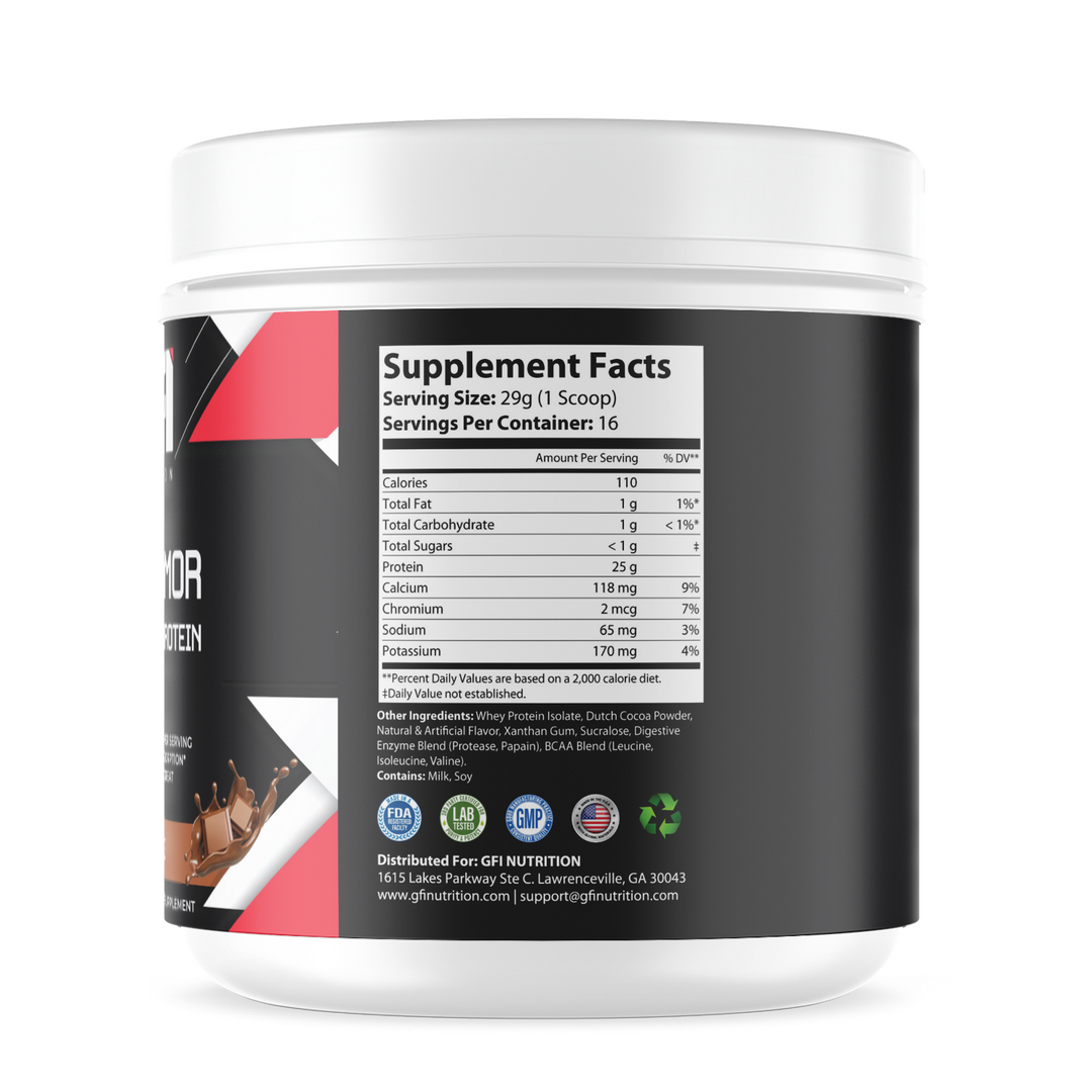 1lb 100% Whey Armor Isolate Protein Chocolate
