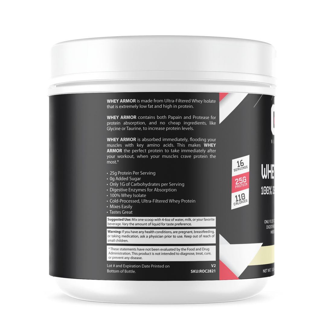 1lb 100% Whey Armor Isolate Protein Vanilla
