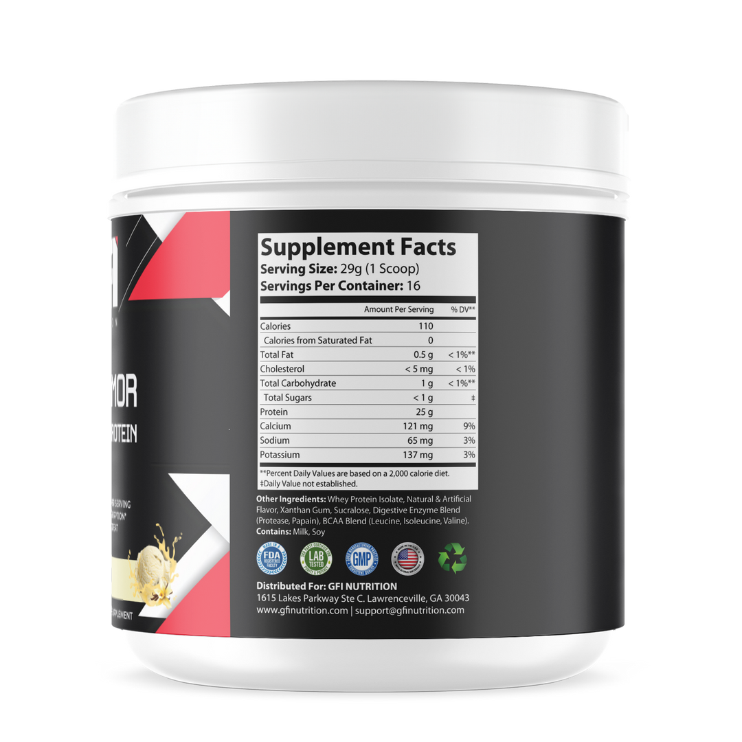 1lb 100% Whey Armor Isolate Protein Vanilla
