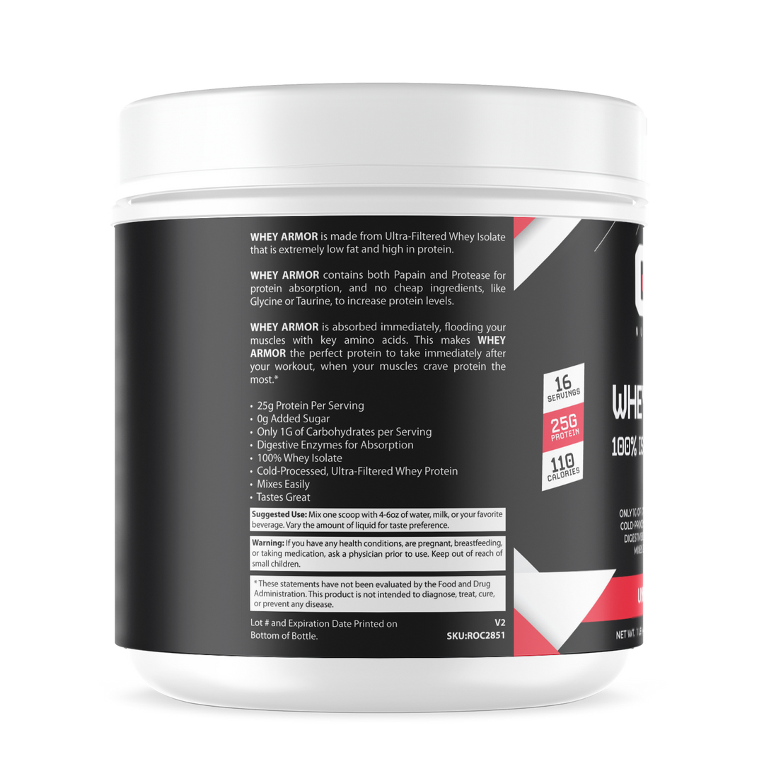 1lb Whey Armor Isolate Protein Unflavored