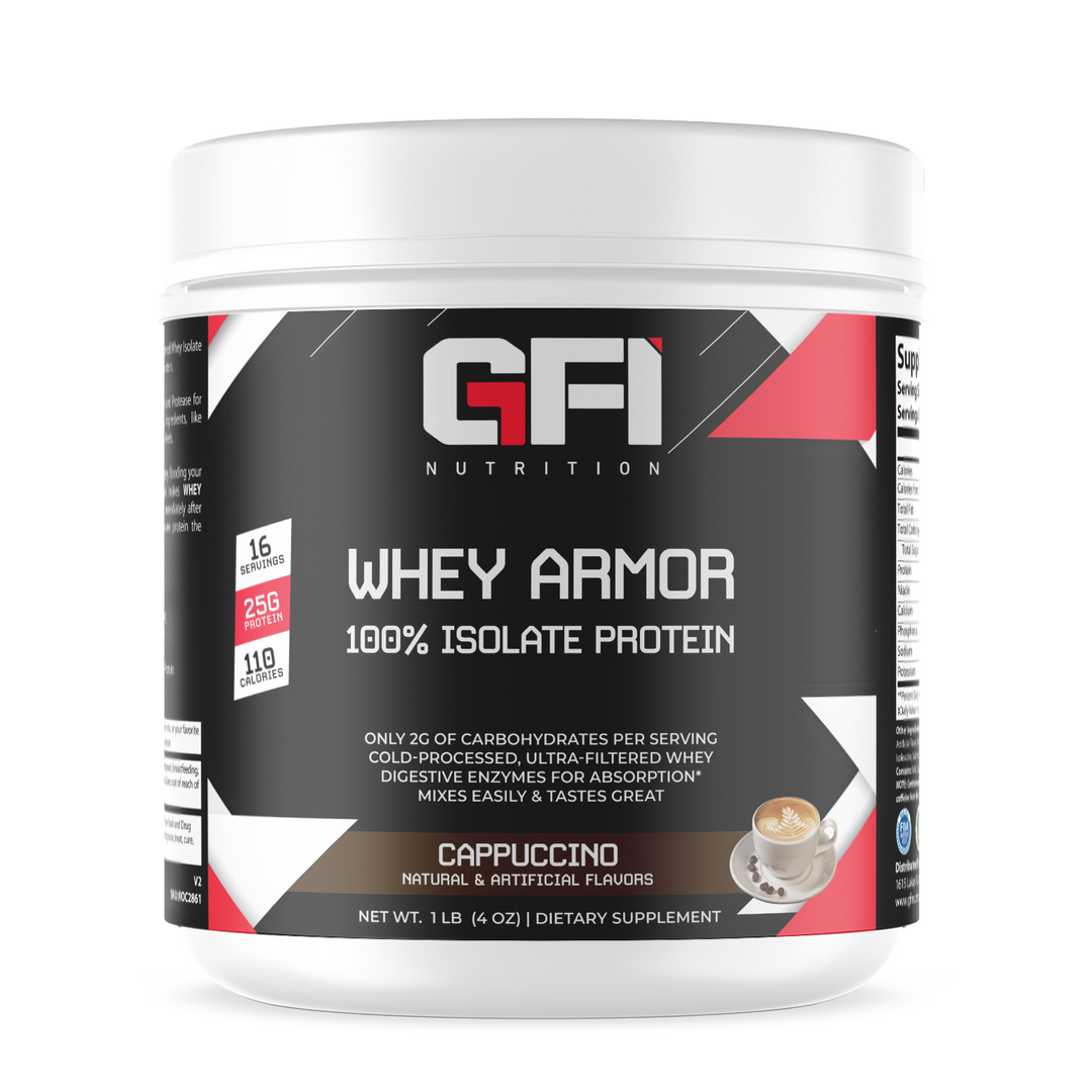 1lb 100% Whey Armor Isolate Protein Cappuccino