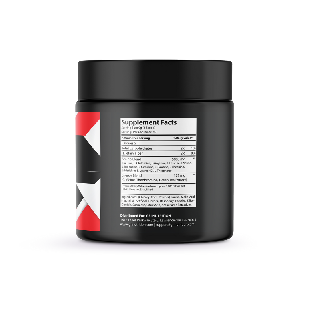 Energized Aminos Raspberry Iced Tea 360g – 40 serv.